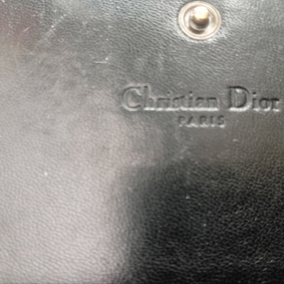 Christian Dior Cannage Vintage Wristlet Clutch Wallet  Black Leather (AUTHENTIC) - Picture 12 of 12
